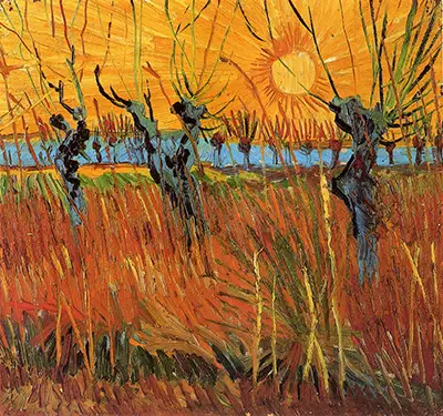 Weiden bei Sonnenuntergang Vincent van Gogh